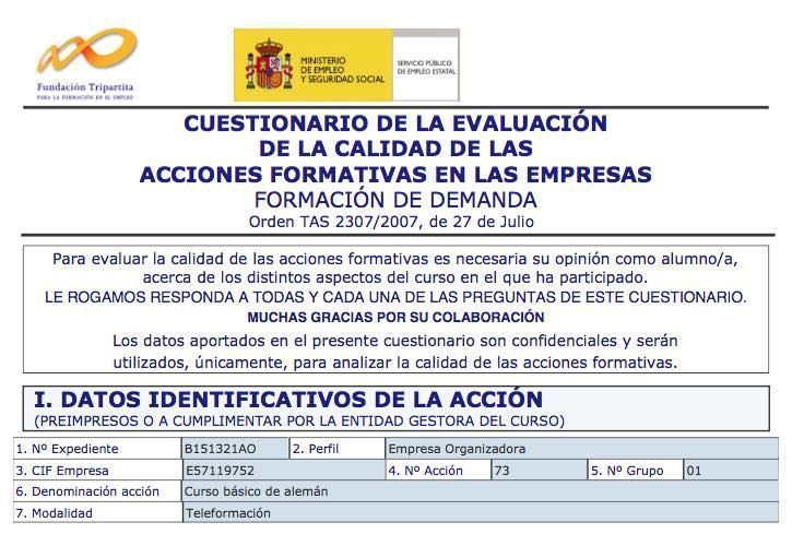 Cuestionario Evaluación Aleman 73-01